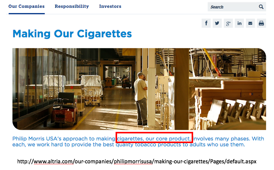 PM cigs our core product